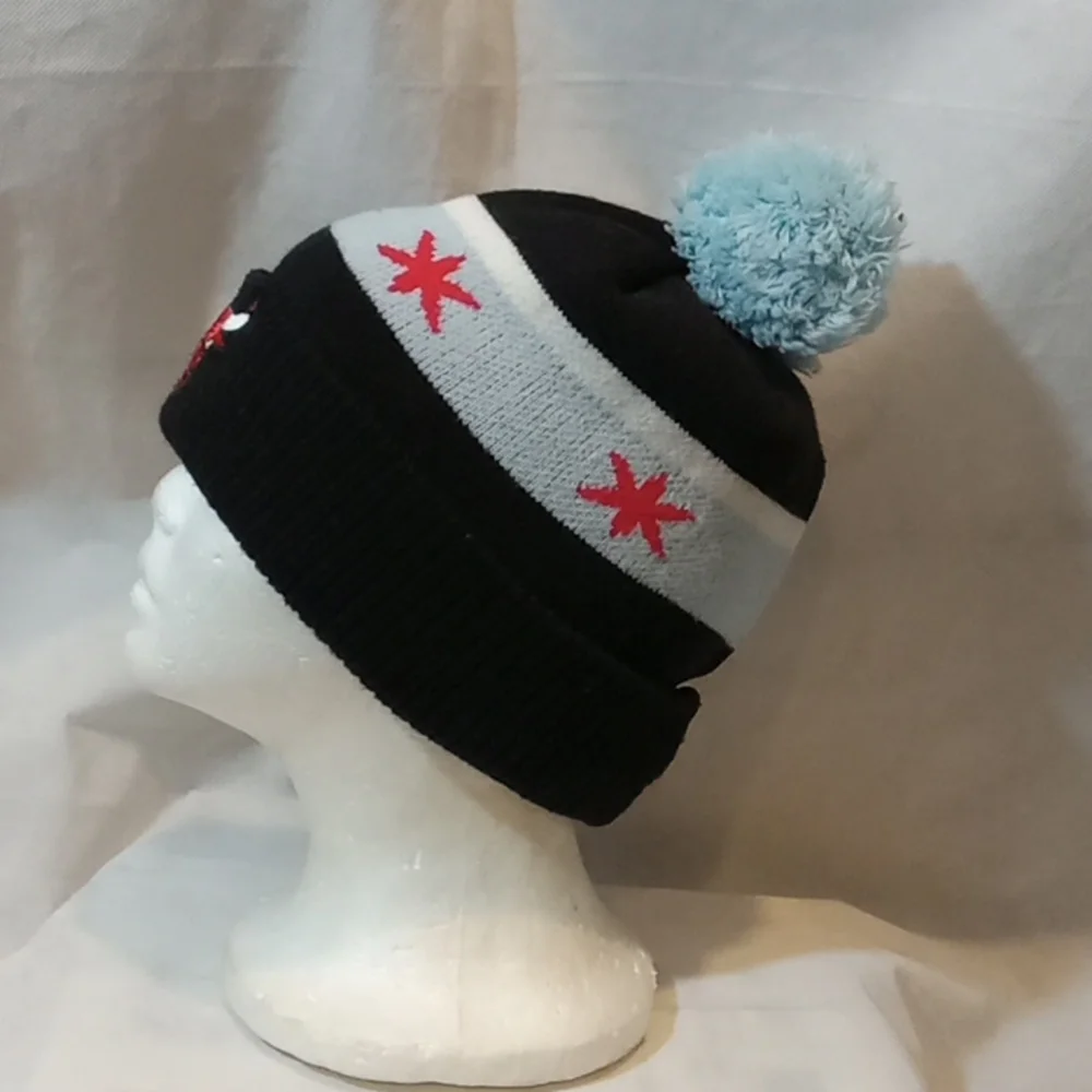 Adidas NBA Chicago Bulls Pompom Beanie Hat